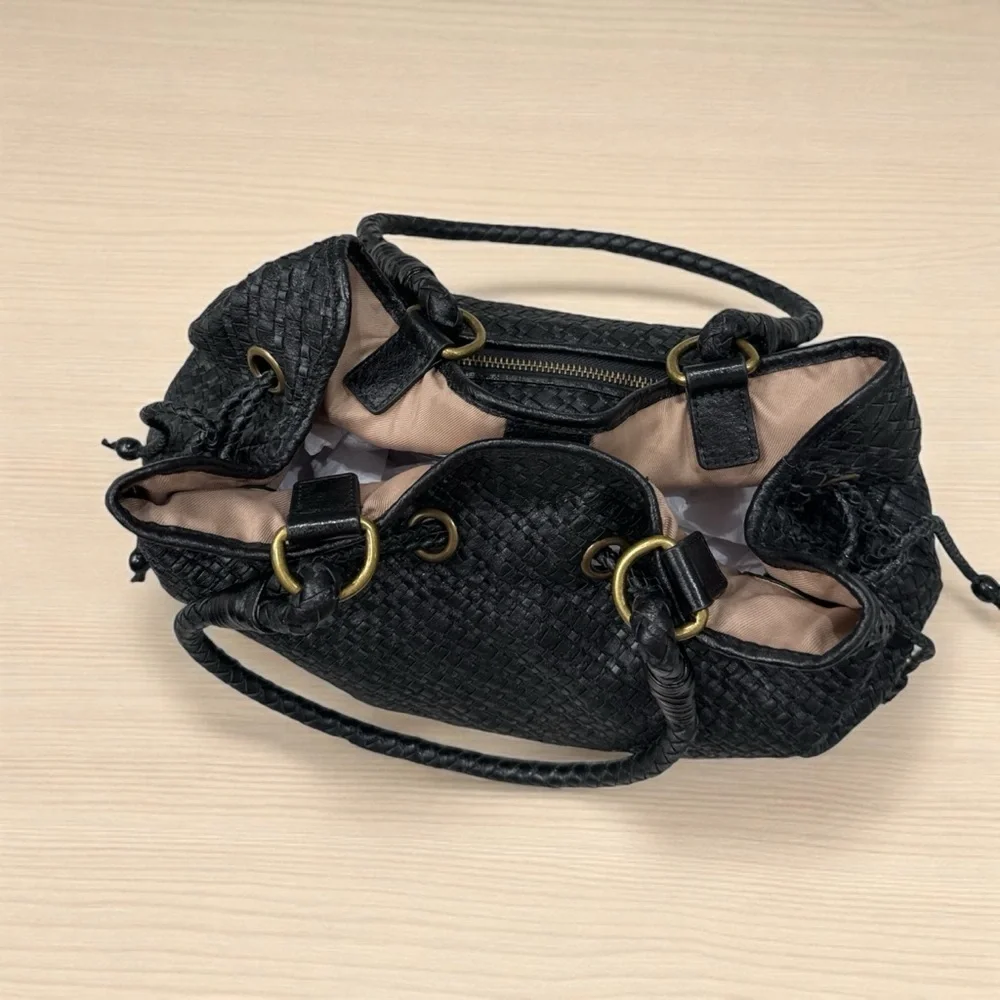 The Sak Black Woven Hobo Bag